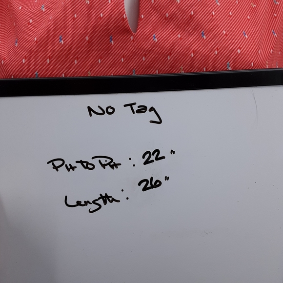 Vintage Blouse sz M red polyester mandarin collar 3/4 sleeve top 70's - Picture 7 of 9